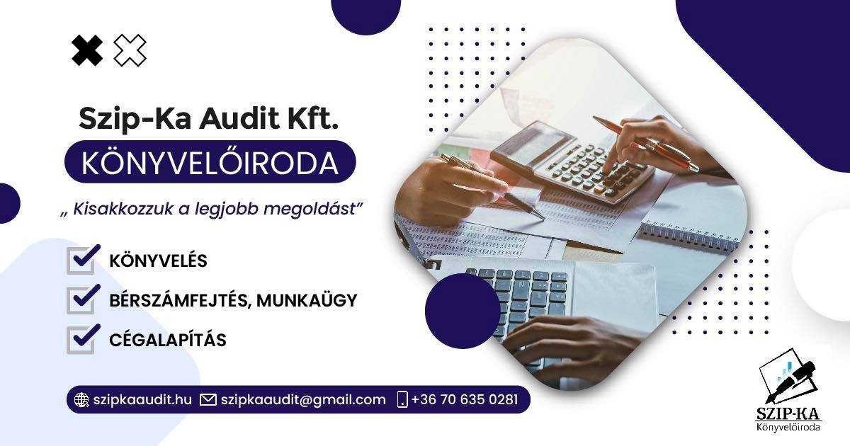 Szip-Ka Audit könyvelés bérszámfejtés cégalapítás Kalocsa